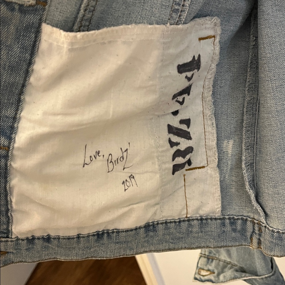 Unique Denim And Suede Patchwork Jacket With A We… - image 7